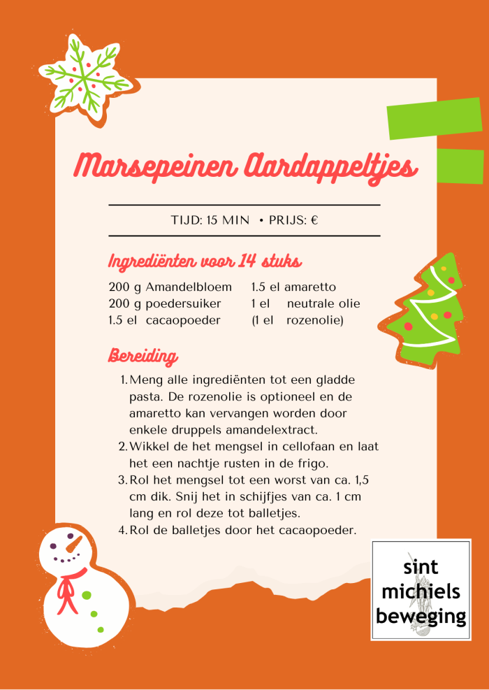 Recept Marsepeinen Aardappeltjes